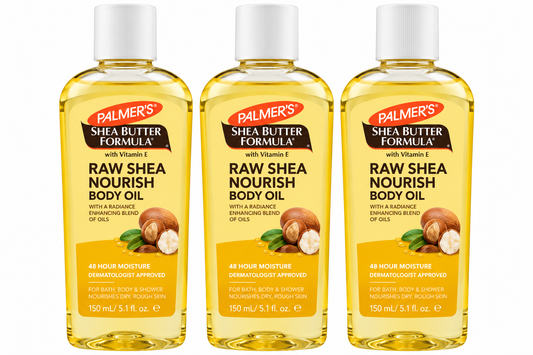 Palmers Raw Shea Nourish Body Oil 150mL x 3