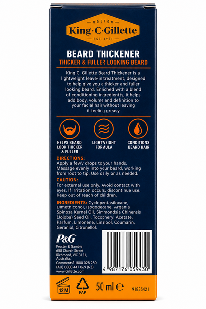 King C Gillette Beard Thickener 50mL x 6