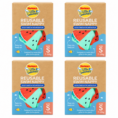 Huggies Little Swimmers Reusable Swim Nappy Small 7–12kg (4 Pack)