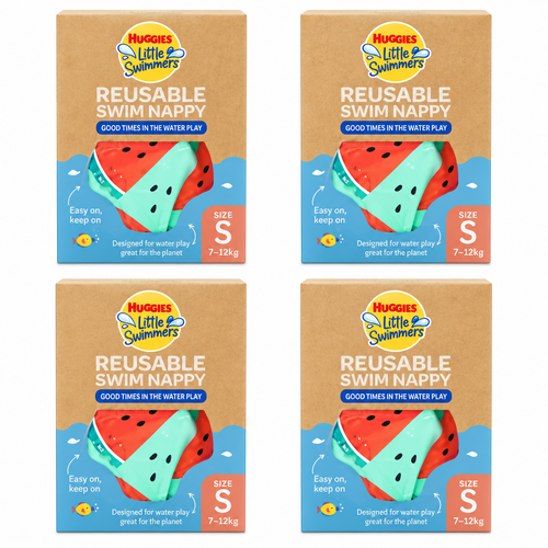 Huggies Little Swimmers Reusable Swim Nappy Small 7–12kg (4 Pack)