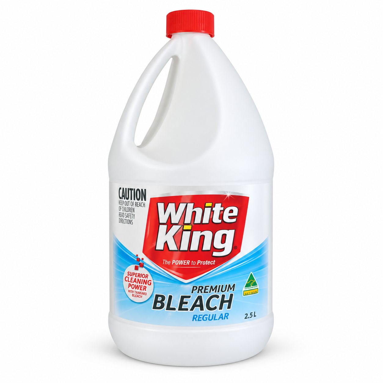White King Premium Liquid Bleach Regular 2.5L (4 Pack)