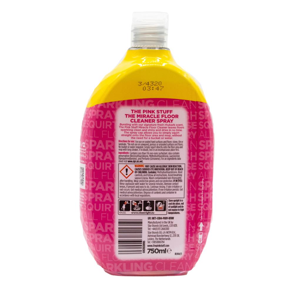 The pink stuff 750ml floor cleaner spray the miracle squirt and mop