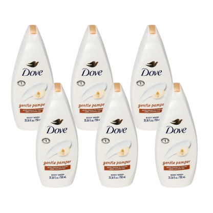 Dove Body Wash Gentle Pamper 750mL (6 Pack)
