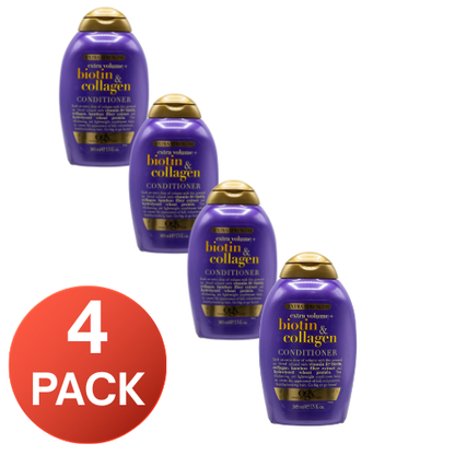 OGX Biotin & Collagen Conditioner 385mL Extra Strength & Volume ( 4 pack)