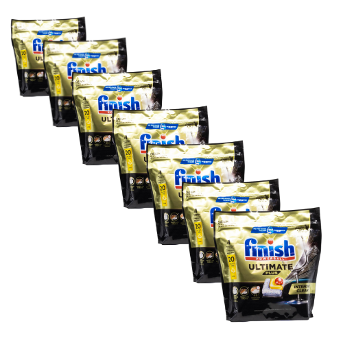 Finish Powerball Ultimate Plus Dishwasher Tablets – PK20  (7 Pack) Lemon Sparkle
