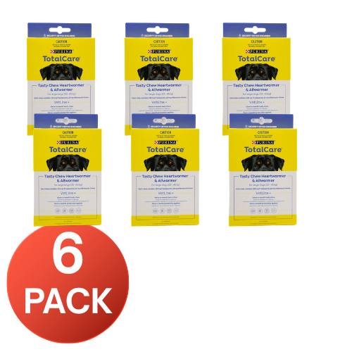 Purina Tasty Chew Heartwormer & Allwormer Large Dogs 22-45kg (6 Pack)