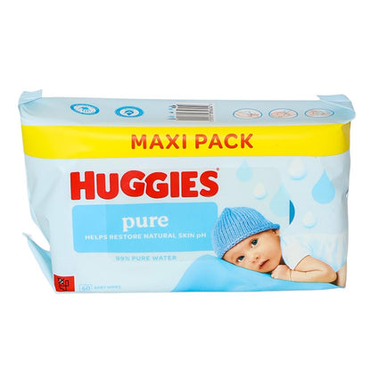 Huggies Baby Wipes Pure PK60 (12 Pack, 720 Wipes)