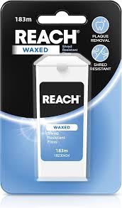 Reach Dental Floss Waxed Shred Resistant 183m (6 Pack)