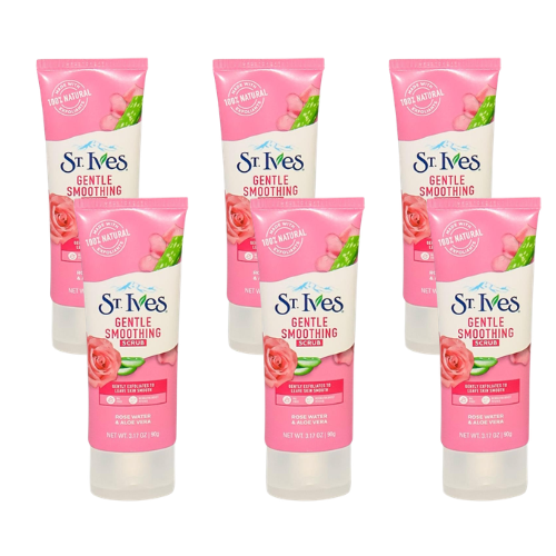 St Ives Face Scrub Rose & Aloe 90g (6 Pack)