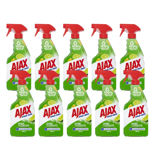 Ajax Spray N Wipe Baking Soda & Citrus 500mL (10 Pack)