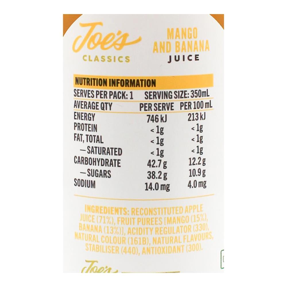 Joe's Classic 350mL Juice Orange (12 Pack)