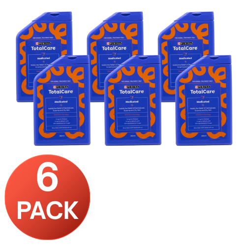 Purina 350mL Shampoo Total Care Medicated for Dogs (6 Pack)