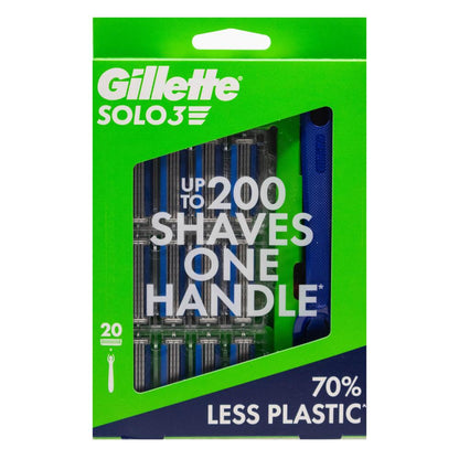 Gillette Solo 3 Razors (6 Pack, 18 Razors)
