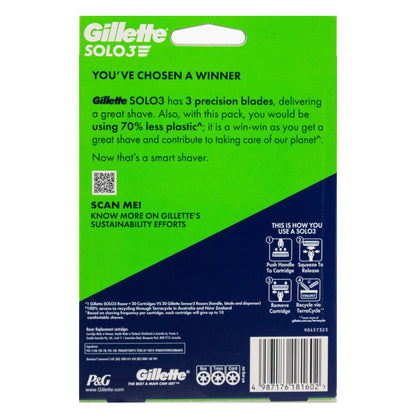 Gillette Solo 3 Razors (6 Pack, 18 Razors)