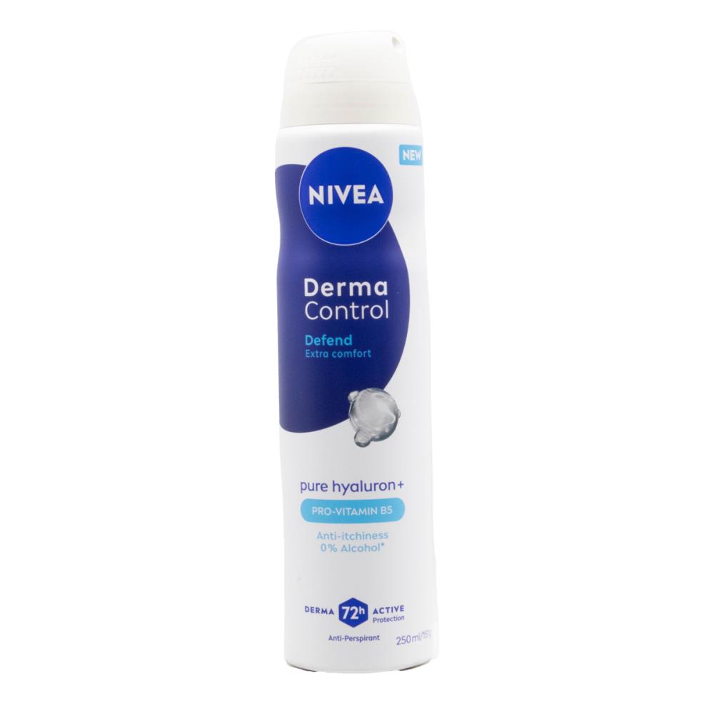 Nivea 250ml / 151g antiperspirant derma control 72h pro vitamin b5 (6 pack)