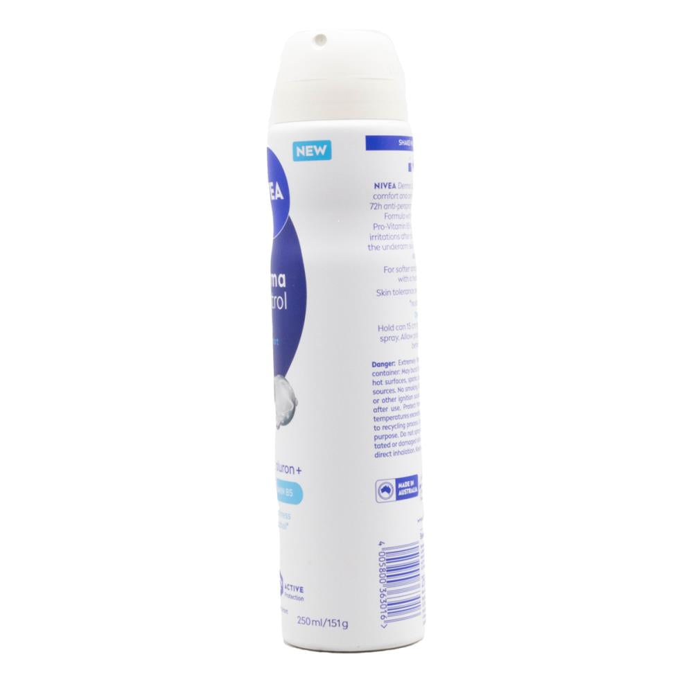 Nivea 250ml / 151g antiperspirant derma control 72h pro vitamin b5 (6 pack)