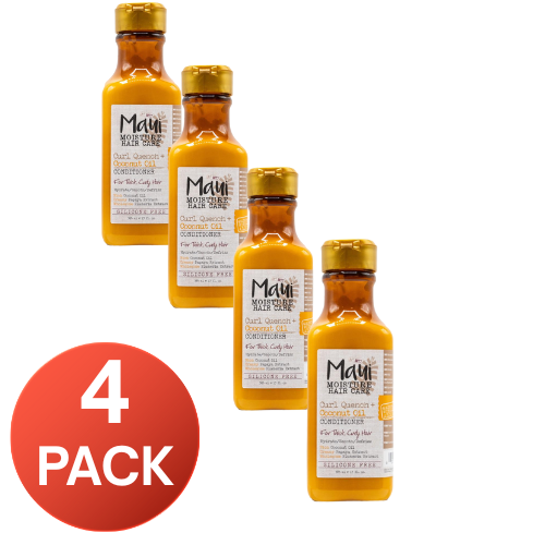 Maui Moisture Curl Quench Conditioner 385mL Coconut Oil for Thick & Curly Hair (4 pack)