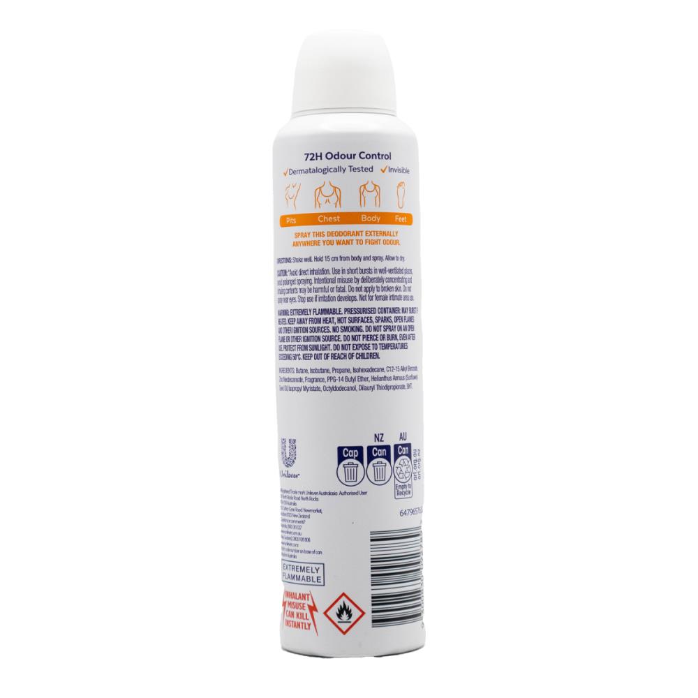Rexona fresh citrus deodorant 131g / 230ml odour protection spray (6 pack)