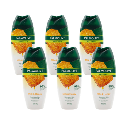 Palmolive Body Wash Milk & Honey 100mL (6 Pack)
