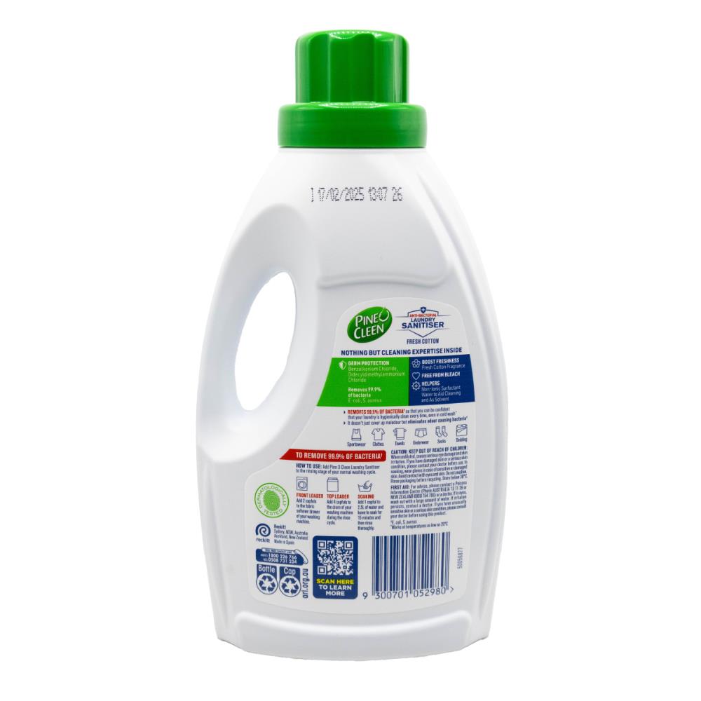 Pine O Clean Laundry Sanitiser Antibacterial Fresh Cotton 1L (8 Pack)