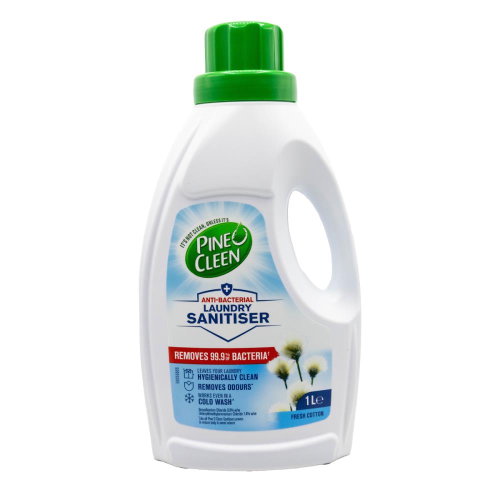 Pine O Clean Laundry Sanitiser Antibacterial Fresh Cotton 1L (8 Pack)
