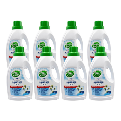 Pine O Clean Laundry Sanitiser Antibacterial Fresh Cotton 1L (8 Pack)