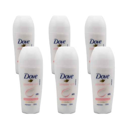 Dove Antiperspirant Roll On Powder Soft (6 pack)