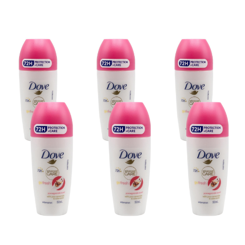 Dove Advanced Care Go Fresh Antiperspirant Roll On Pomegranate Scent (6 pack)