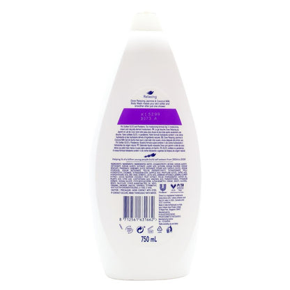 Dove Body Wash Jasmine & Coconut 750mL (4 Pack)