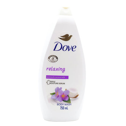 Dove Body Wash Jasmine & Coconut 750mL (4 Pack)