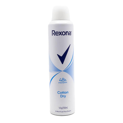 Rexona women cotton dry deodorant 145g / 250ml body spray (6xPack)