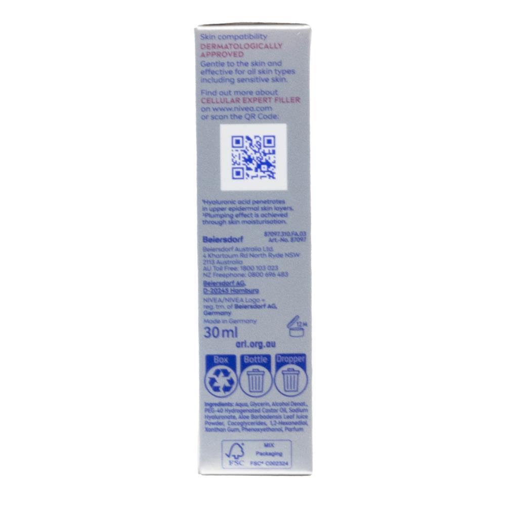 Nivea Cellular Expert Filler Hyaluronic Replumping Serum 30mL (6 Pack)