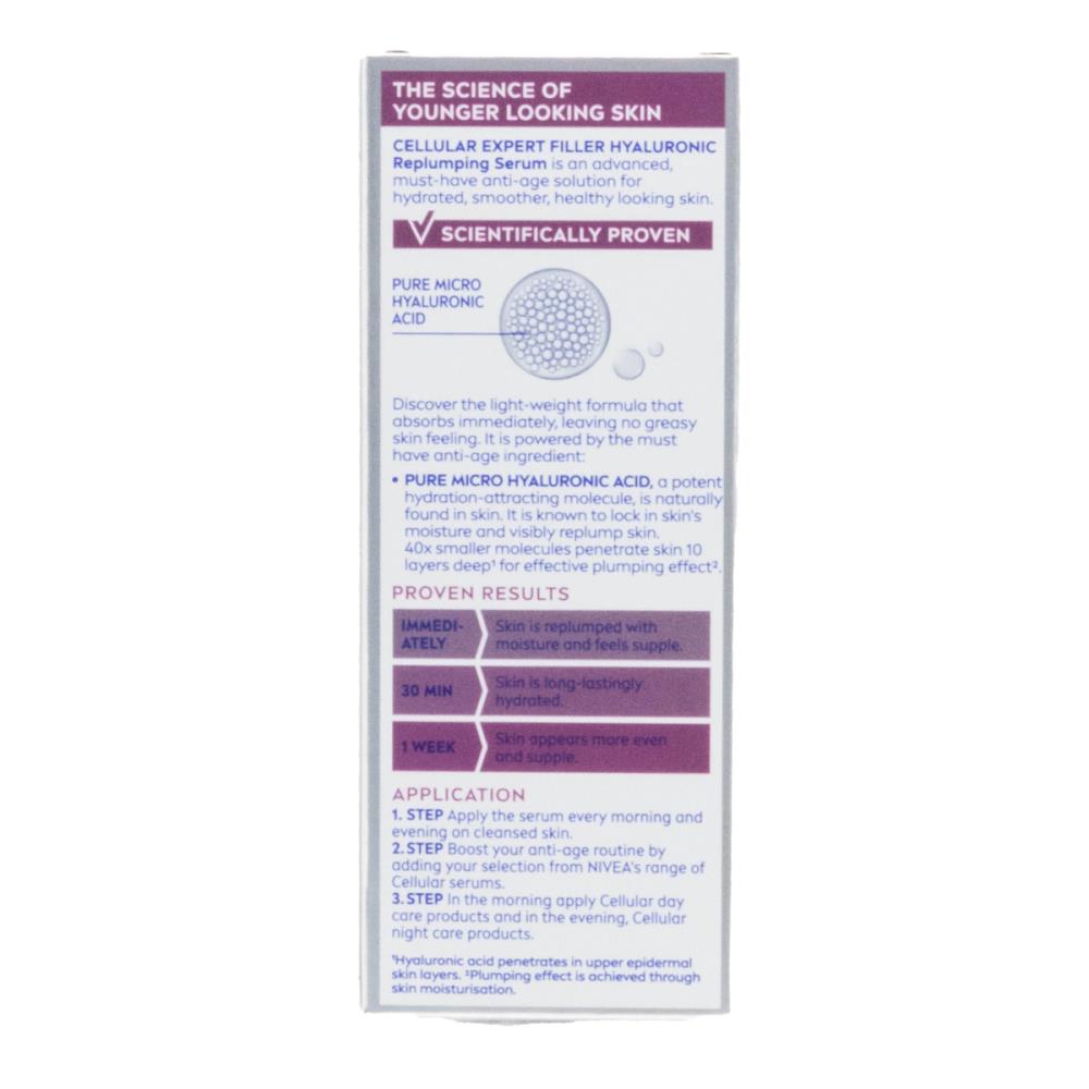 Nivea Cellular Expert Filler Hyaluronic Replumping Serum 30mL (6 Pack)