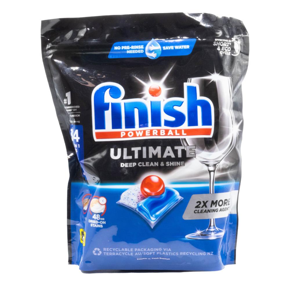 Finish Powerball Ultimate Dishwasher Tablets Deep Clean & Shine Fresh Pk34 (6 Pack, 204 Tablets)