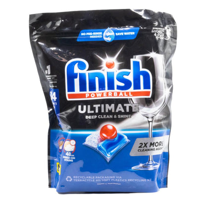 Finish Powerball Ultimate Dishwasher Tablets Deep Clean & Shine Fresh Pk34 (6 Pack, 204 Tablets)