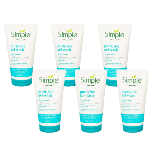 Simple Purifying Face Gel Wash 150mL (6 Pack)