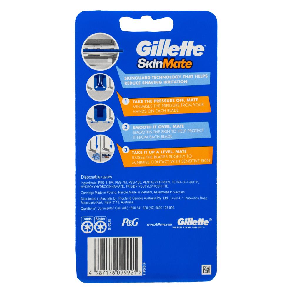 Gillette Razors Skinmate For Sensitive Skin (6 Pack)
