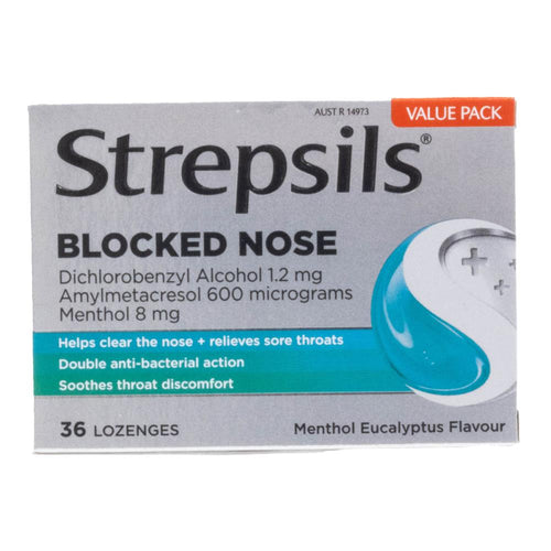 Strepsils Menthol Eucalyptus Lozenges 36 per pack (6 Pack)