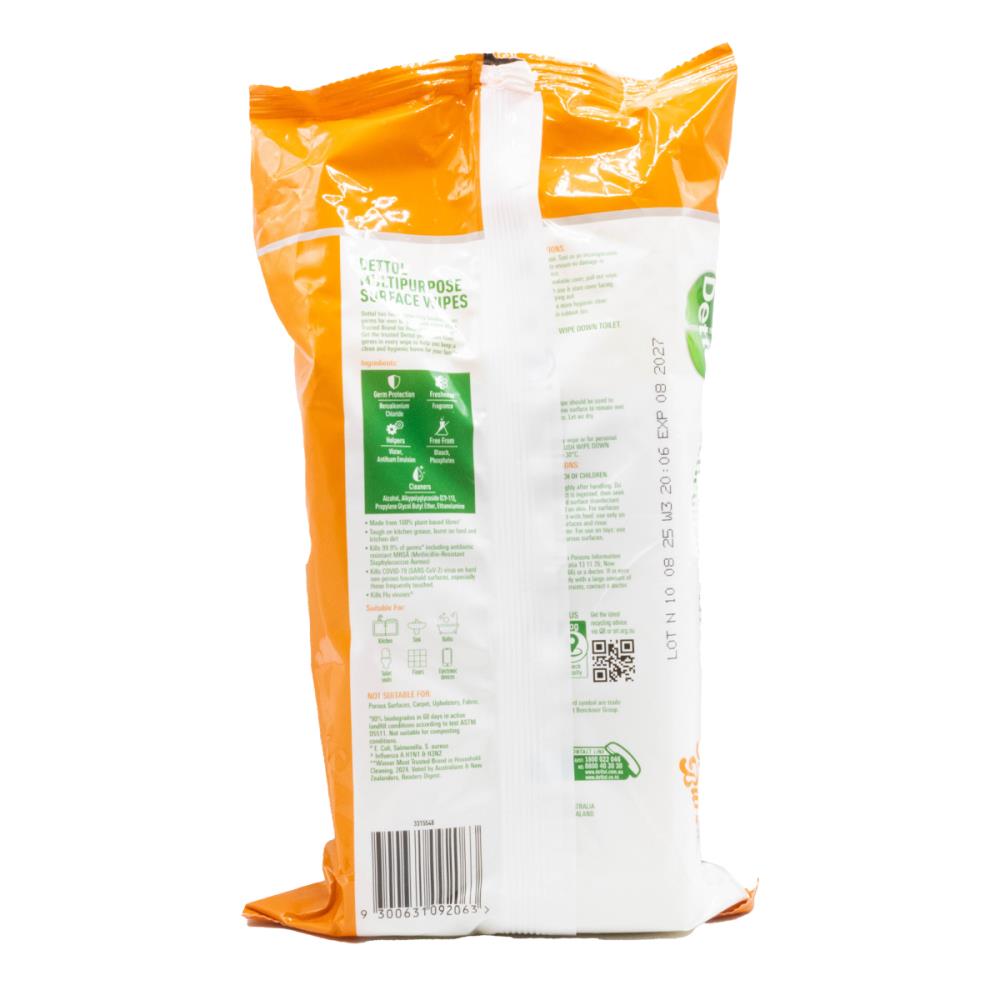 Dettol pk110 wipes multipurpose antibacterial fragrance tropical burst (4 pack)