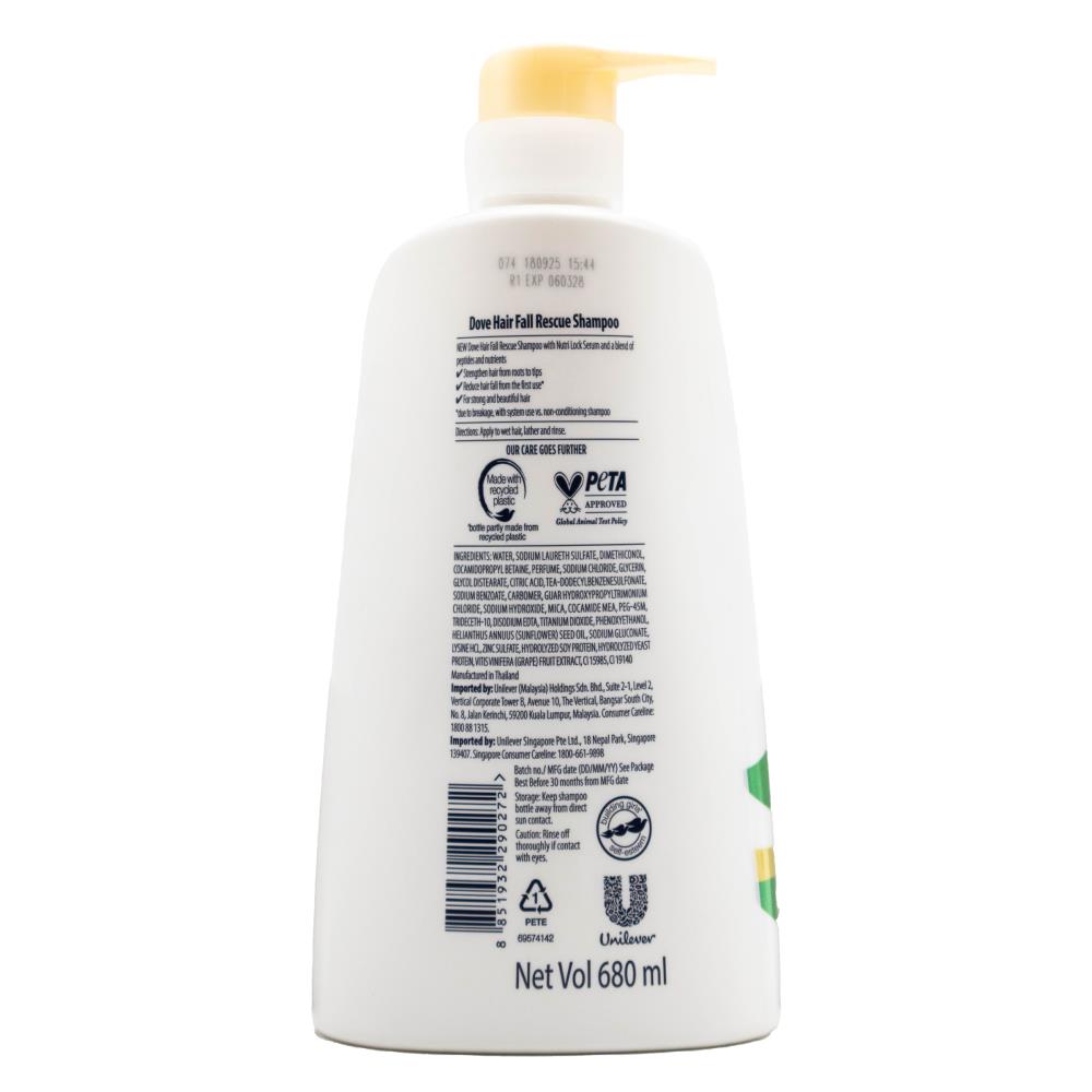 Dove Ultra Care Hair Fall Rescue Shampoo 680mL for Weak & Fragile Hair (12 pack)
