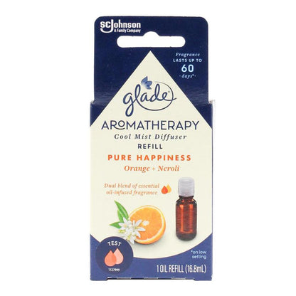 Glade Aromatherapy Cool Mist Diffuser Refill Orange And Neroli 16.8ml (8x Pack)