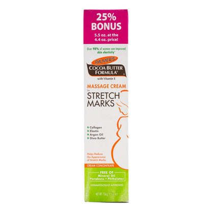 PALMERS 156g MASSAGE CREAM FOR PREGNANCY COCOA BUTTER FORMULA WITH VITAMIN E (6x Pack)
