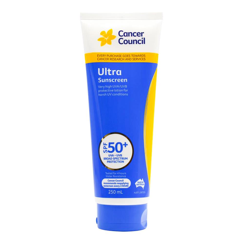 Cancer Council Ultra Sunscreen Spf 50+ 250ml (4 Pack)