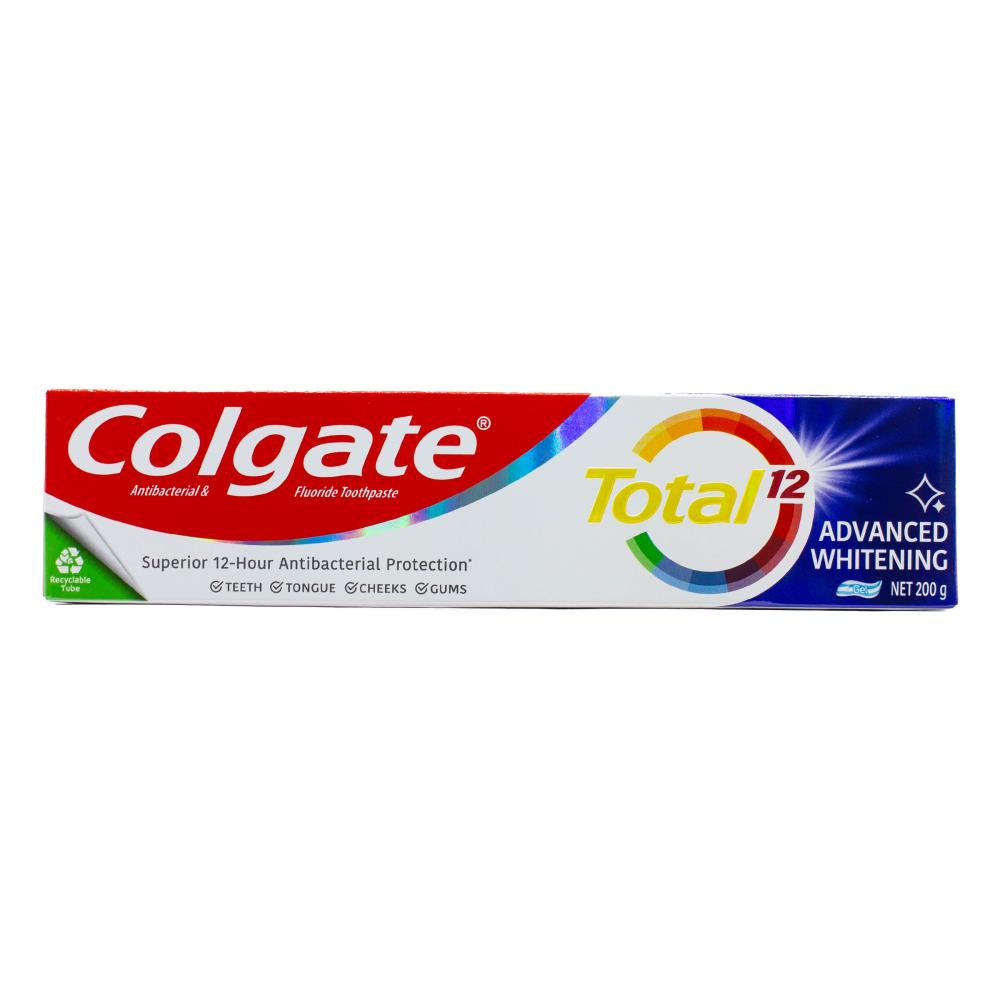 Colgate 200g Toothpaste Total 12 Advanced Whitening Gel (12x Pack)