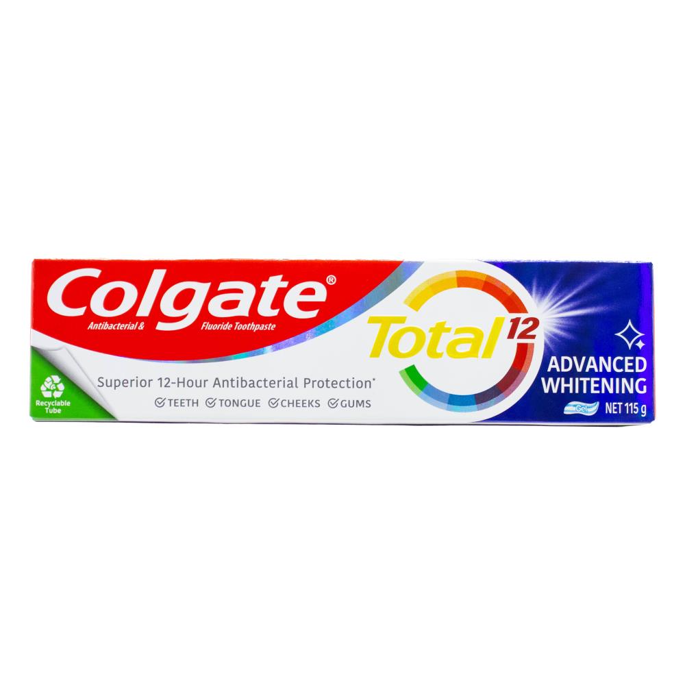Colgate 115g Toothpaste Total 12 Advanced Whitening Gel (12x Pack)