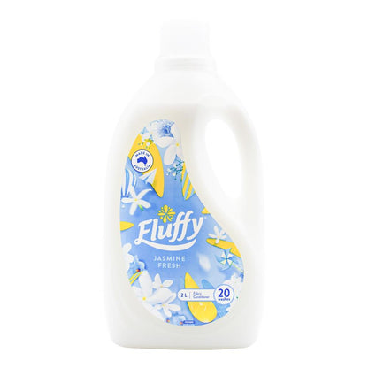 Fluffy Fabric Softener Jasmine Fresh Ready To Use 2L (6 Pack)