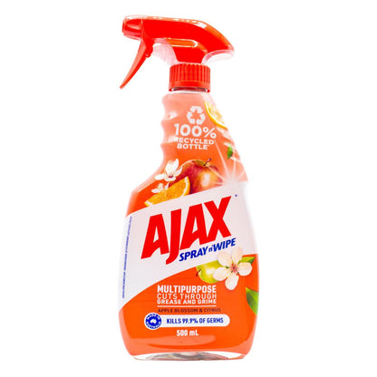 Ajax 500ml Spray N Wipe Trigger Apple & Citrus (8x Pack)