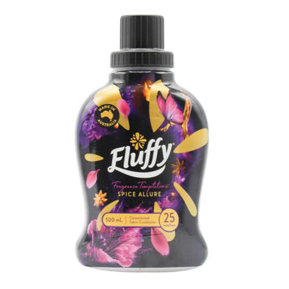 Fluffy Fabric Softener Fragrance Temptations Spice Allure 500ml (8 Pack)