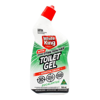White King Toilet Gel With Added Stain Remover Eucalyptus 700ml (6 Pack)