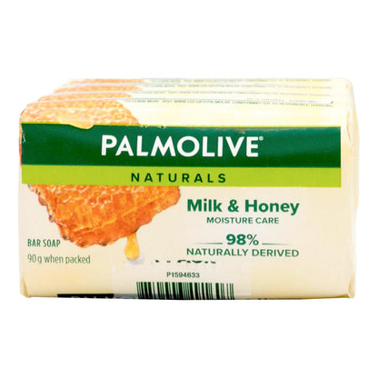 Palmolive Soap Bars Naturals Milk & Honey Moisture Care 90g 12 x 4Pk (48 Pack)
